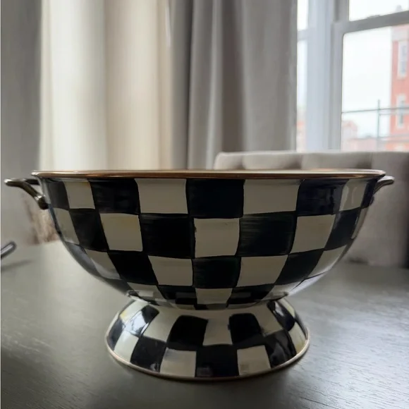 Mackenzie Childs Courtly Check Everything Bowl Large - Picture 2 of 4